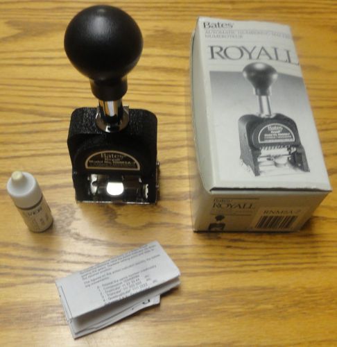 NEW IN BOX BATES ROYALL RMN5A-7 AUTOMATIC NUMBERING MACHINE