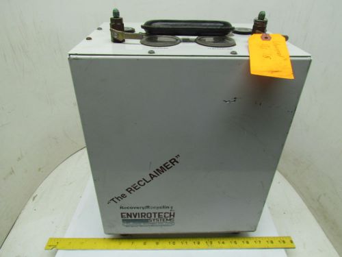 Envirotech Reclaimer Refrigerant Recovery/Recyling System Untested Sold As Is