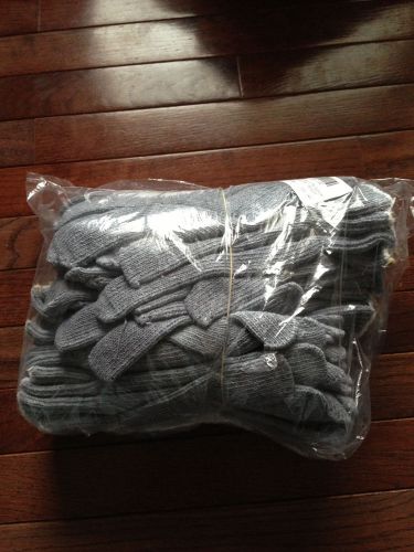 New pairs MEMPHIS 9507LM String Knit Gloves Gray Cotton/Polyester Large, 1 DZ