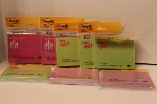 800  Girly Post It Note Lot ( 3.9 inches x 2.8 Inches ) 8  Packages