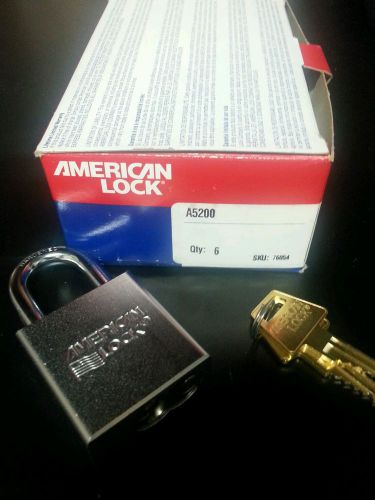 6 American Lock A5200 Padlock 1-3/4&#034; 5200 Series Solid Steel new in box kd