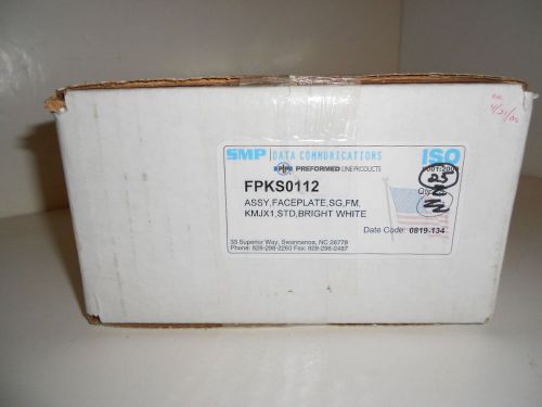 BOX OF 25 SMP NOS FPKS0112 ASSY FACEPLATES SG FM KMJX1 BRIGHT WHITE