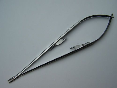 TC JACOBSON MicroVascular Needle Holder 7&#034; Straight With lock STAINLESS CE