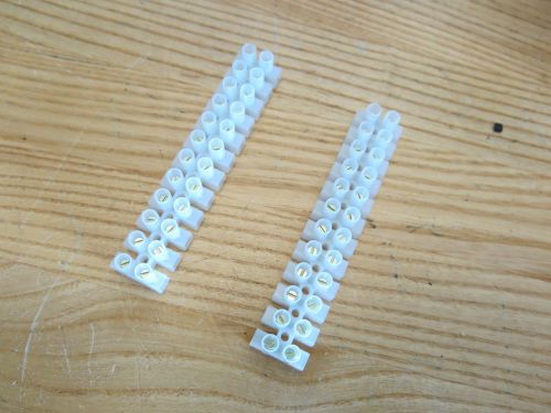 2 Pack-Euro Style 12 Position Terminal Barrier Strip 450V, New