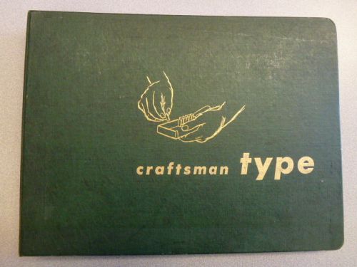 CRAFTSMAN TYPE INC. DAYTON OHIO Type Specimen Book and Catalog