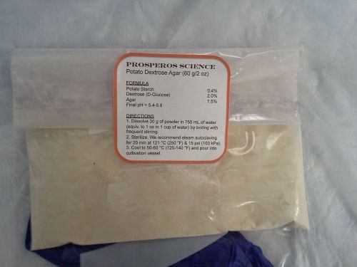 Potato Dextrose Agar (PDA) Powder, 60 grams. See PROMOTIONS for 2015 deals!