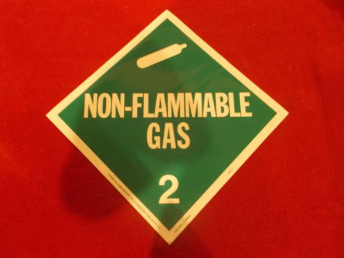 Vinyl Self Adhesive Non Flammable Gas Safety Signs ( 10 Pack) 10 3/4 &#034; Square
