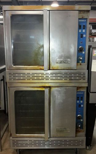 Used imperial gas icv-2 double bakery depth convection oven for sale