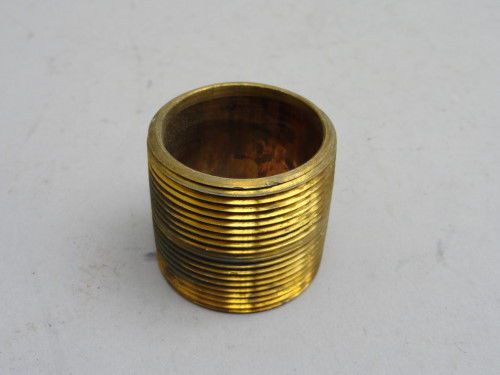 New 1-1/2&#034; x 1-1/2&#034; npt male pipe nipple fitting brass for sale