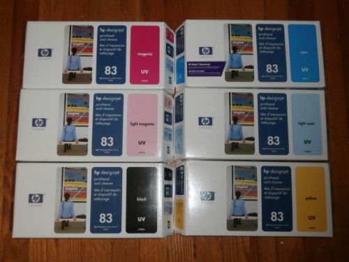 HP 83 Printhead &amp; Cleaner ~ set of 6 ~ new 2015