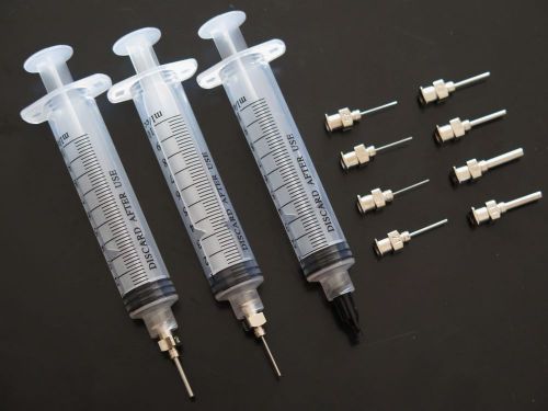 10cc syringe loctite hysol dymax dow corning dispensing tip needle efd st3 for sale