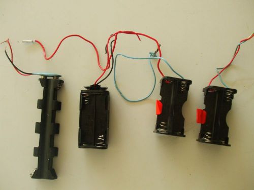 4 PCS 4 x AA Compact Battery Holder, USED, EXCELLENT COND