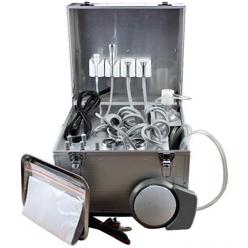 Portable Dental Delivery Unit Rolling Case Powerful built-inoilless Compressor