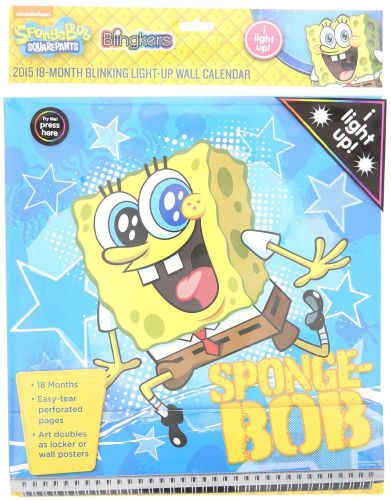 LED Light Up Wall Calendar-2015-18 month-12&#034; X 12&#034;-Blingkers Sponge-BOB