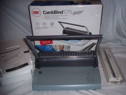 GBC CombBind C75 In Box Personal Binding System w/ Binders
