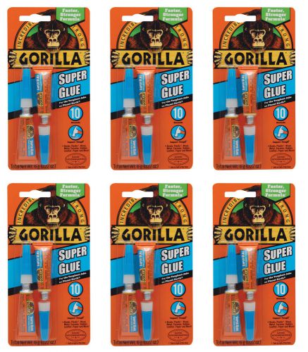 Gorilla glue 7800101 super glue 3g 2 tube pack, 6-pack-12 tubes total for sale