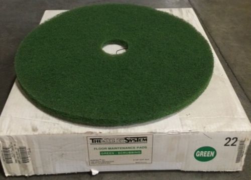 22&#034; Green Scrubbing pads.  Case of 5 each pads
