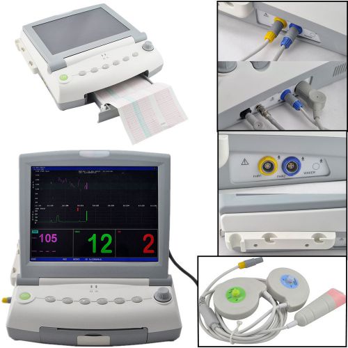12 inch tft patient maternal fetal monitor fhr toco fetal movement ecg nibp spo2 for sale