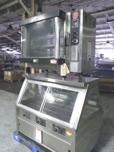 Bki combination chicken ribs dr-34 rotisserie ssw-4 self serve heated display for sale