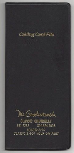 BUSINESS CARD HOLDER CASE CREDIT CARD 112 CAPACITY CHEVROLET MR. GOODWRENCH