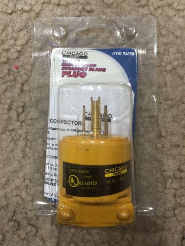 Chicago Electric - 15 AMP Male 3-Prong Straight Blade Plug 15A/125V NEW