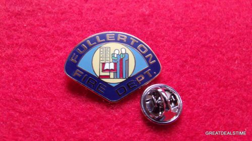 FULLERTON CA,Fire Dept Badge,Fireman Mini Metal SHIRT LAPEL PIN,FIREFIGHTER GEAR