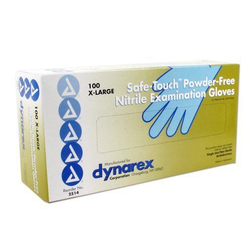 New safetouch nitrile exam gloves  extra large  no.2514  100 count for sale