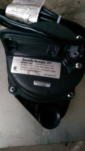 Goulds sump Pump EP0411AC  4/10hp submersible effluent 3871, super powerfull!!!!