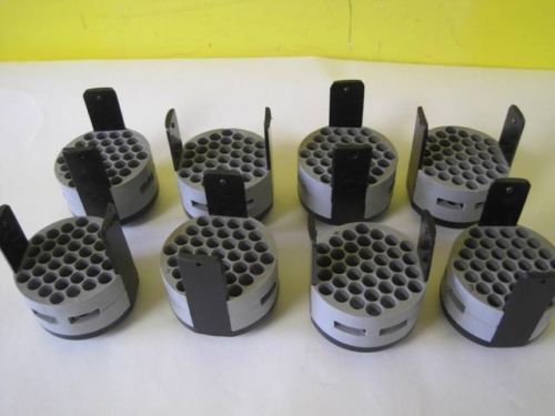 Lot of 8 Centrifuge Rotor Bucket Tube Adapters 37 Tube Capacity Used