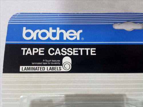 Brother TC-20 0.47&#034; Black On White Tape Cassette for Pt-6 8 10/Gold/17OK/15OK &amp;