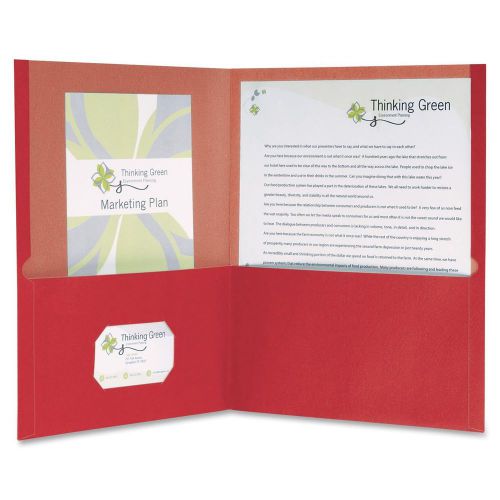 25 Earthwise Oxford 100% Recycled Paper Twin Pocket Folders - 78513 ESS78513
