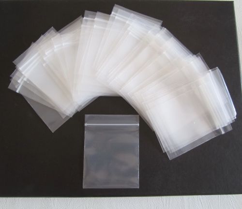 100Pcs Clear Small Zipped Lock Reclosable Poly Plastic bags 6x8CM