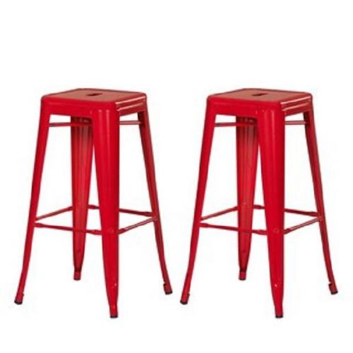 2 tolix marais style counter bar stool barstool chair silver blue red 100+avail! for sale
