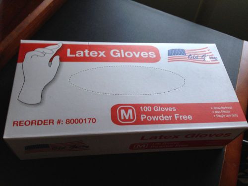 100 Count Latex Disposable Gloves Powder Free (Non Latex Nitrile Exam) Size: MED