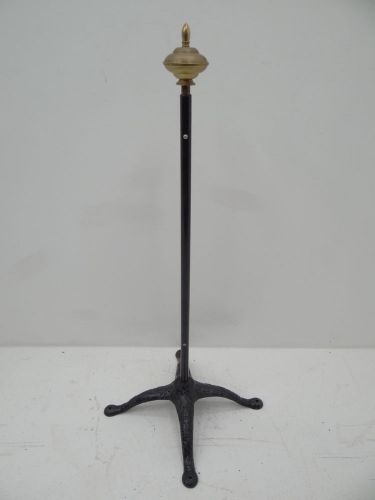 Antique Old Metal Iron Base Brass Top Black Acme Dress Form Stand Mannequin Part