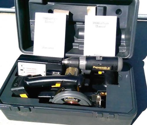 Panasonic cordless combo kit eyc 131 ey6230 drill/driver ey3531 wood saw 15.6v for sale