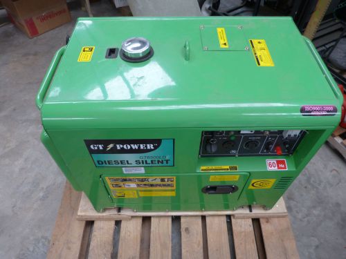 1 new gt power silent portable diesel generator 6.5kw + used 50 gallon fuel tank for sale