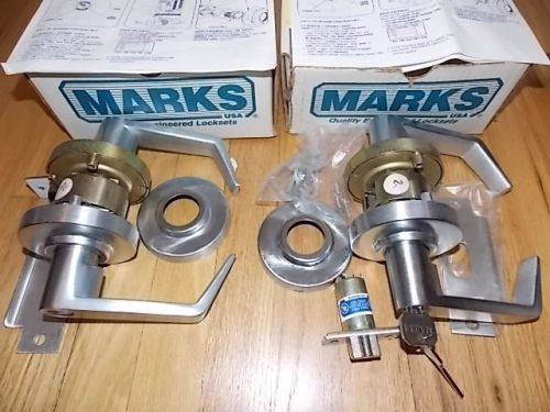 Marks Survivor Series 190F Chrome Cylindrical Lever Locksets A. Design Lot 195