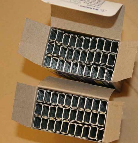 2 boxes Duo Fast 5008C 20 gauge galvanized staples 1/2&#034; crown 1/4&#034; height  5000