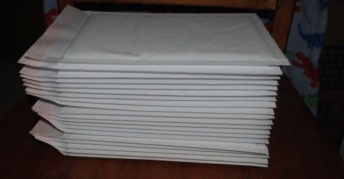 20 #0 6.5 x 10 usa bubble mailers kraft self seal cd dvd (white) for sale