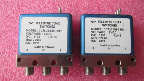 Ccr-33s80-rn-1 dc-18ghz sma 12v spdt rf microwave coaxial switches for sale