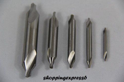 Industrial tools 5 pc premium hss 60 degree center drill combined drill for sale