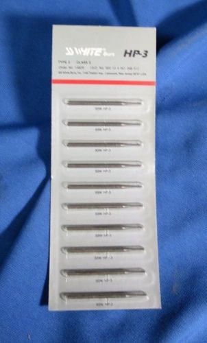 Package of 10 SS White HP-3 Burs
