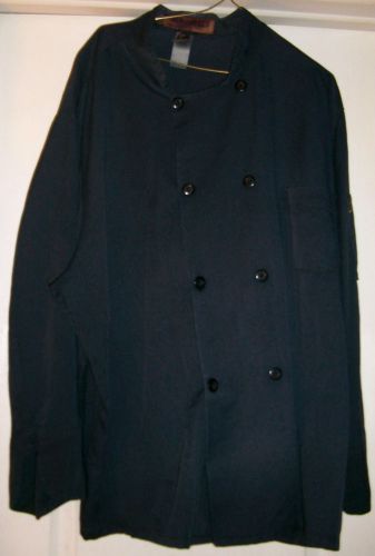 Chef Coat Black Chef Designs Size 2XL Long Sleeve 65/35 Cotton Blend Much Life