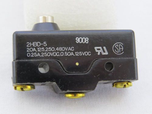 Unimax 2HBD-5  Pin Plunger Action Switch , Normally Open or Closed Connections