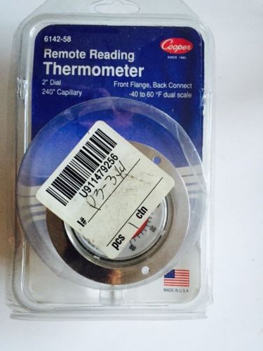 Cooper 7112-01 analog panel mt -40 to 60 deg. f remote reading thermometer new for sale