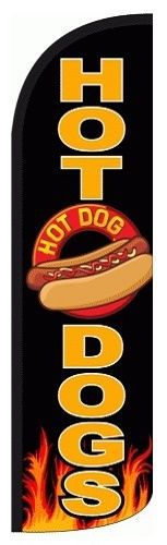 Hot Dogs  X-Large &#034;Windless&#034; Swooper Flag - B04