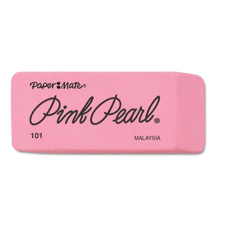 Paper Mate Pink Pearl Eraser Large 12 Per Box PAP70521 - Brand New Item