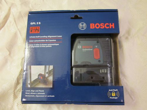 BOSCH 3-POINT SELF LEVELING ALIGNMENT LASER GPL 3 S  New/Sealed