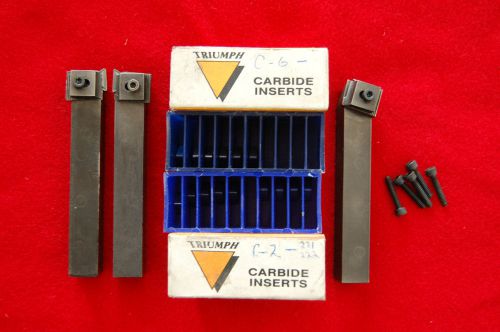 A.p.t. ( us made )  1/2&#034; negative rake  toolholders w / inserts for sale